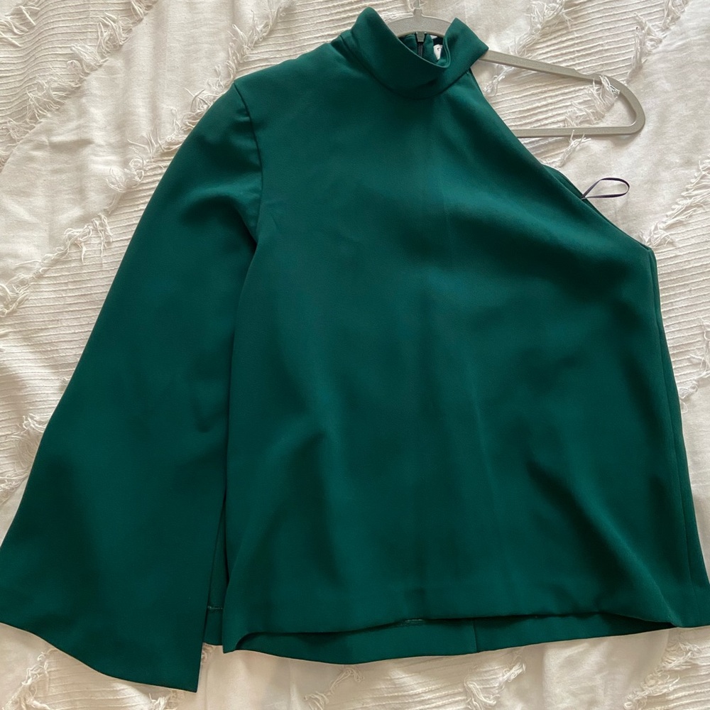 Zara cape one shoulder blouse